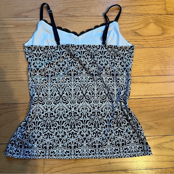 White House Black Market Black and White Castlecore Camisole - Picture 5 of 5